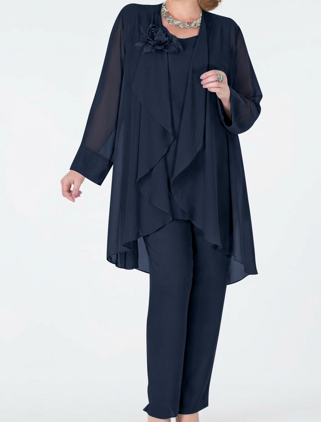 Chiffon Mother of the Bride Pantsuits with Jacket