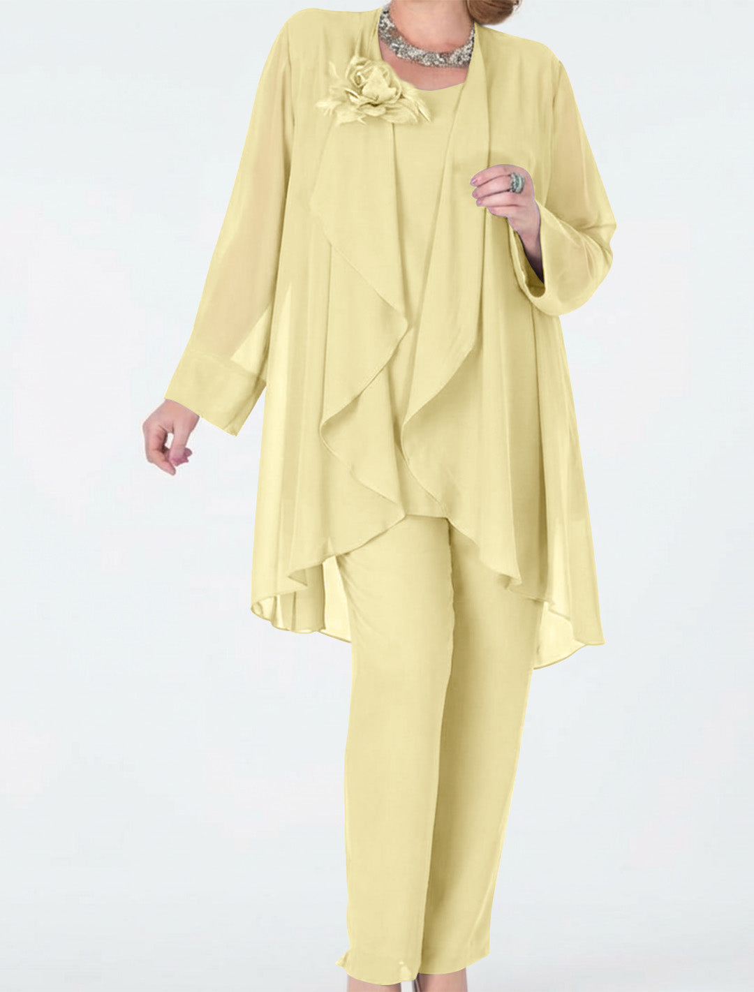 Chiffon Mother of the Bride Pantsuits with Jacket