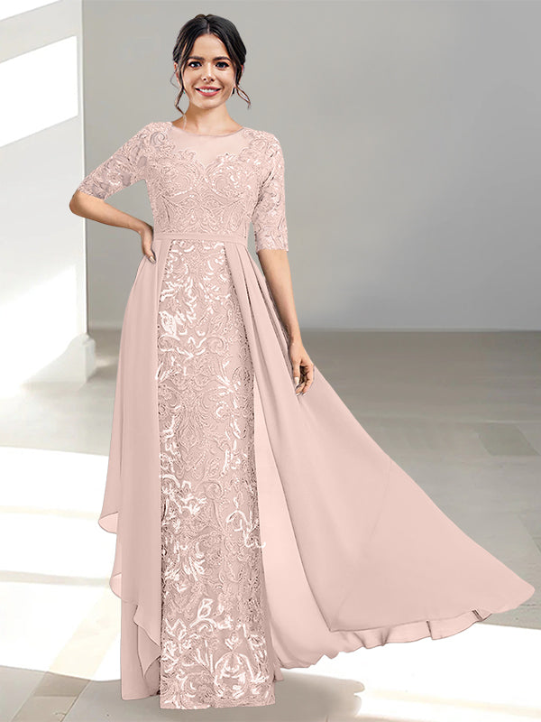 A-Line/Princess Scoop Floor-Length Mother of the Bride Dresses