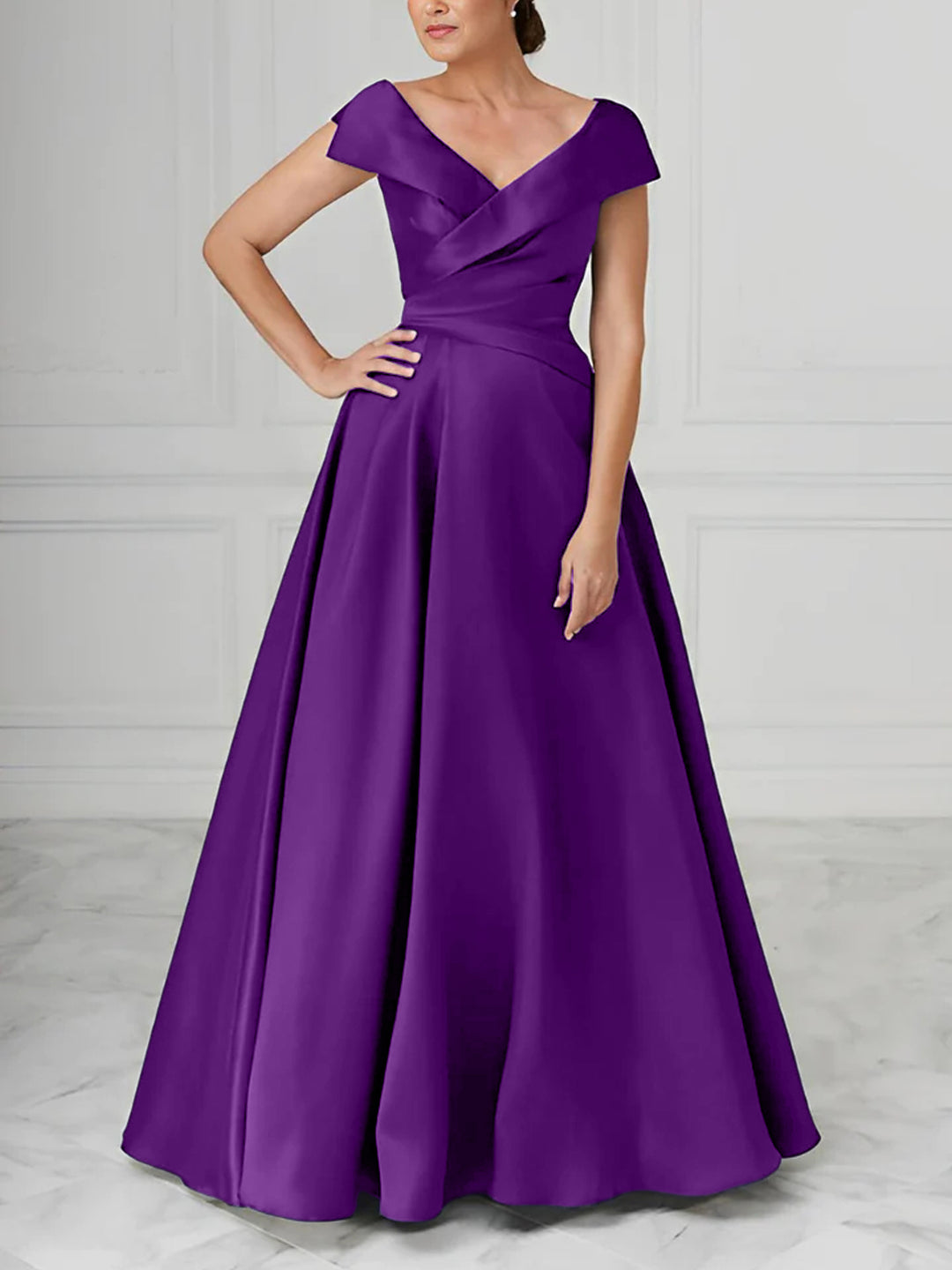 princess ruched dress A-Line/Princess Ruched V-neck Sleeveless Sweep/Brush Train Dresses Pro