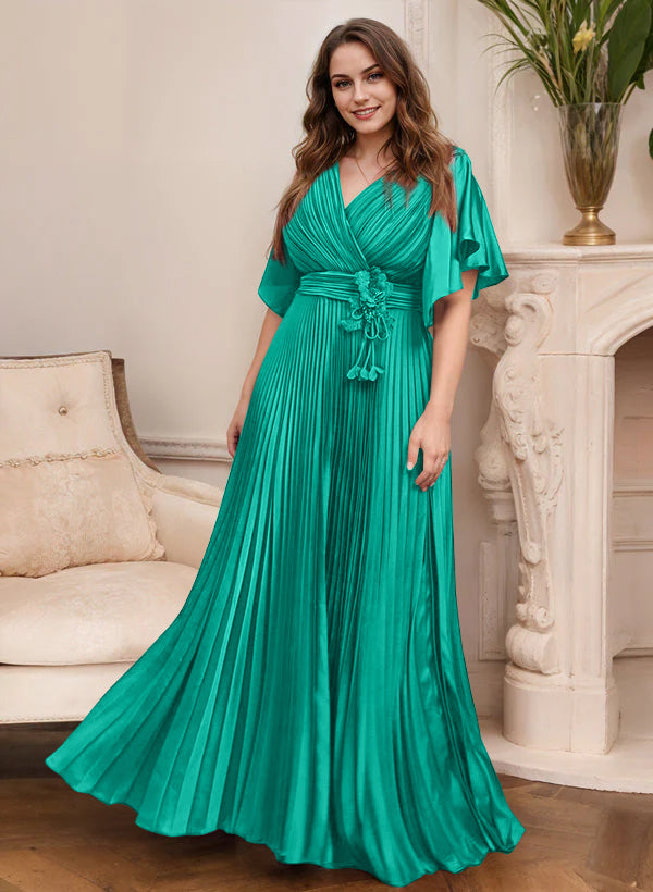 mother of the bride dresses jade green J185055 Long Portrait Neckline Jade Tiffany Chiffon MOB Dress