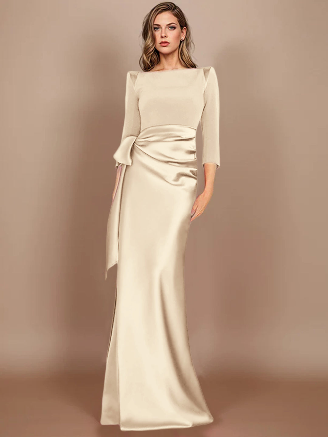 Champagne mother of the bride dress