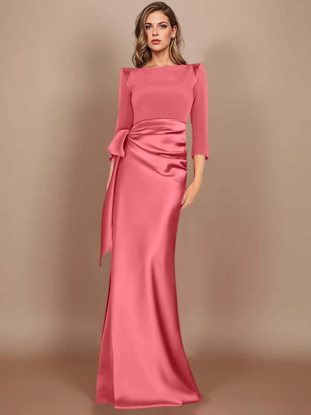 Black Mother of The Groom Dresses for Weeding Party Women's Sheath 3/4 Sleeves Formal Evening Gowns Black Mother of The Groom Dresses for Weeding Party Women's Sheath 3/4 Sleeves Formal Evening Gowns