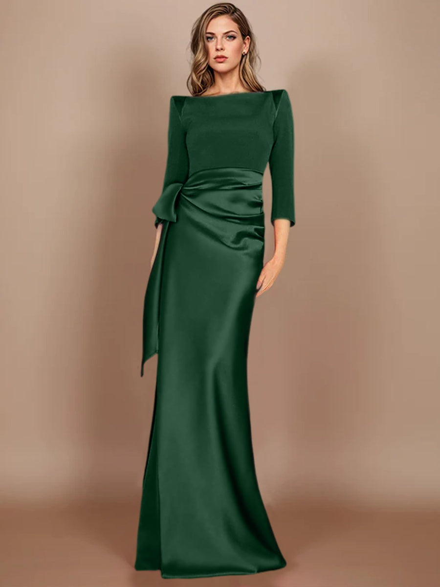 white christmas dresses Berylove Women Dark Green Mother of The Bride Dress with Slit Off The white christmas dresses Berylove Women Dark Green Mother of The Bride Dress with Slit Off The