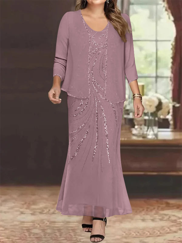 purple mother of the bride dresses plus size WEDTREND Women Dress With Appliques A Line Long Wedding Party Dress, Purple / 4XL The ankle DZ9451 Grape Purple Plus Size
