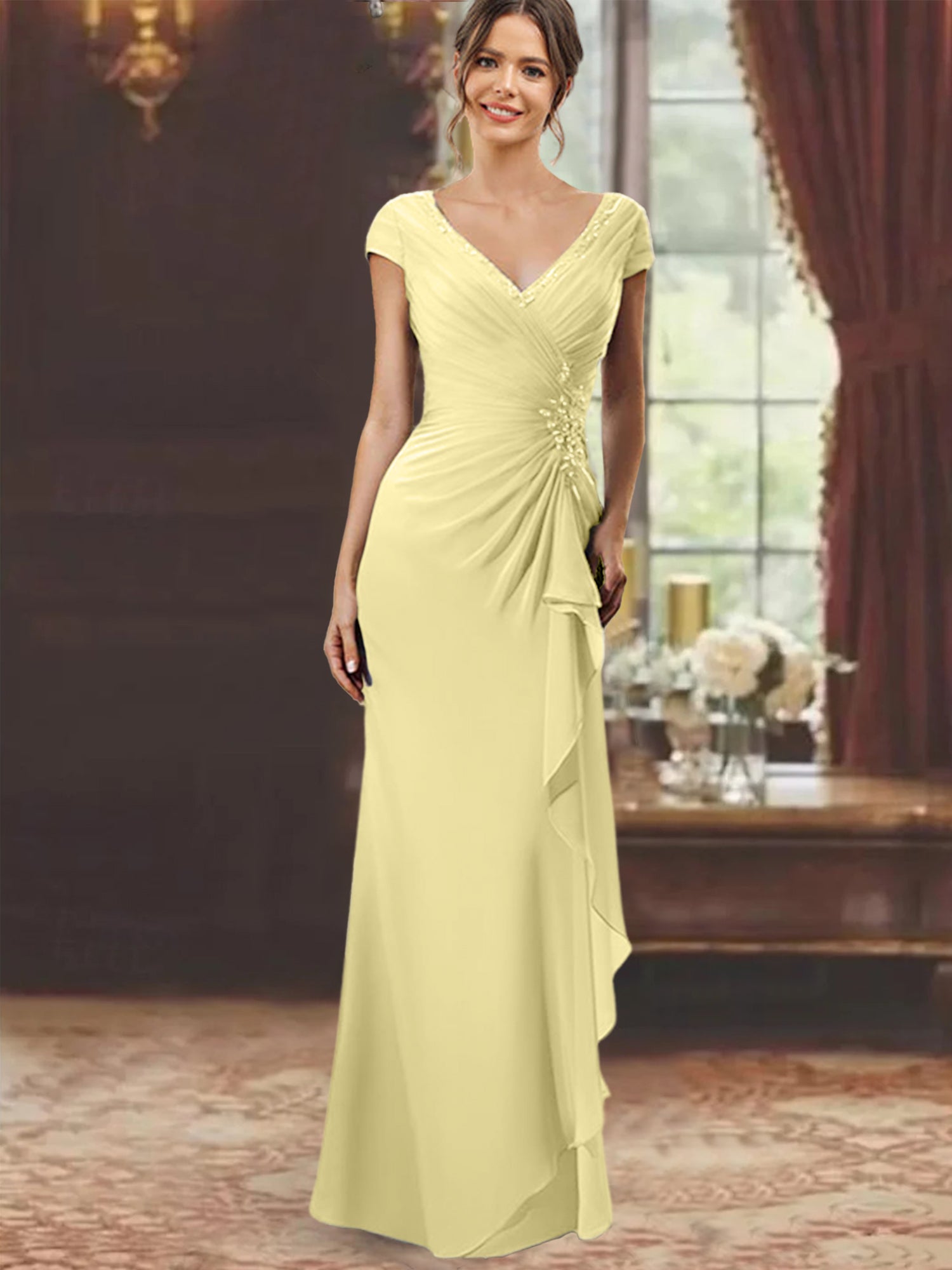 Canary Yellow Mother of the Bride Dresses