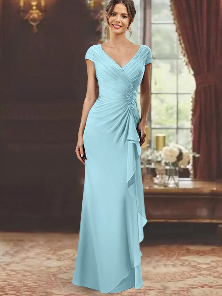 Luxurious Light Blue Mother of the Bride Dresses: Glamour and Elegance - Mondressy Luxurious Light Blue Mother of the Bride Dresses: Glamour and Elegance - Mondressy