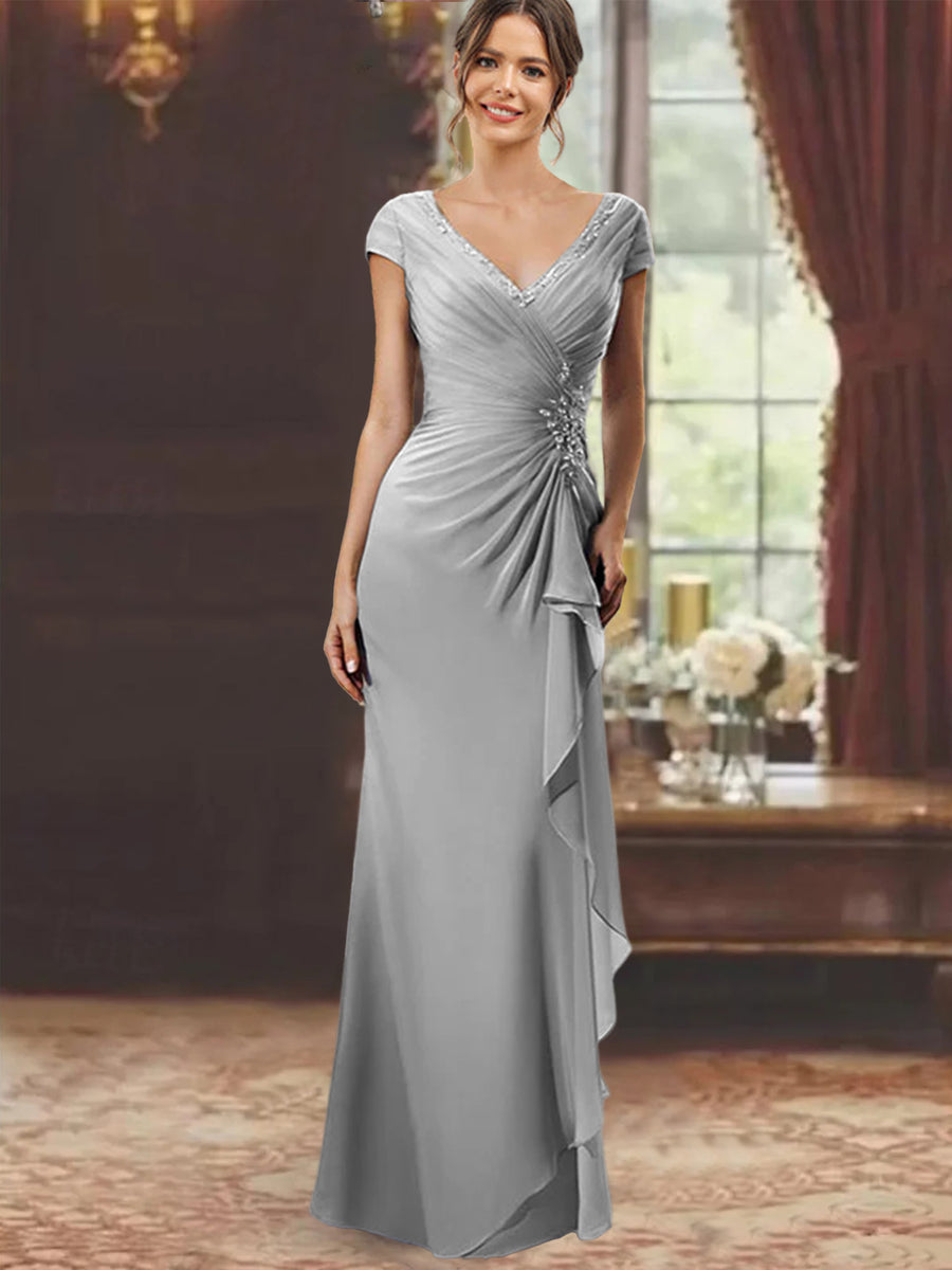 Silver Mother of the Bride & Groom Dresses | Mondressy Silver Mother of the Bride & Groom Dresses | Mondressy