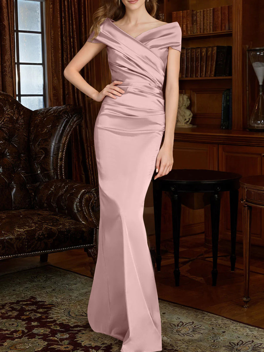 Sheath/Column Off-the-Shoulder Mother of the Bride Dresses