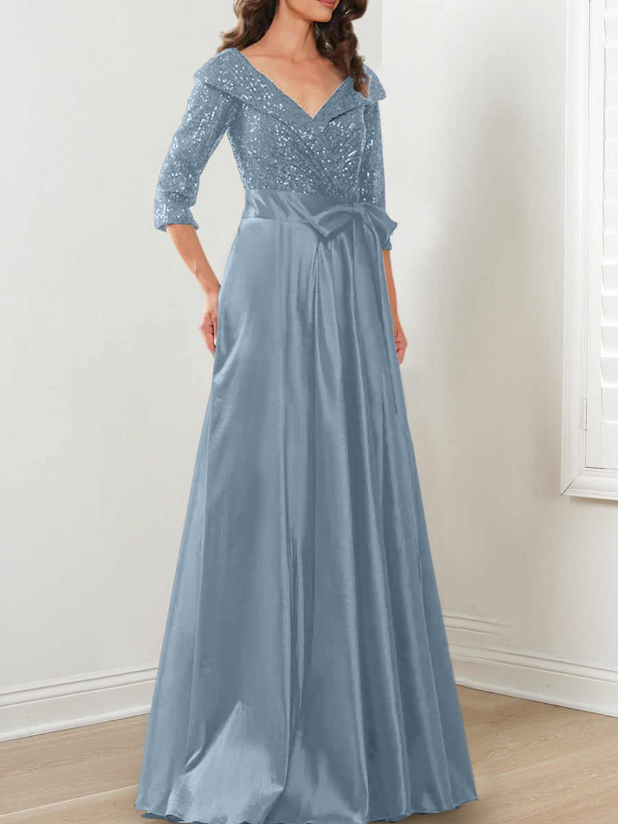 A-Line/Princess V-Neck Floor-Length Mother of the Bride Dresses