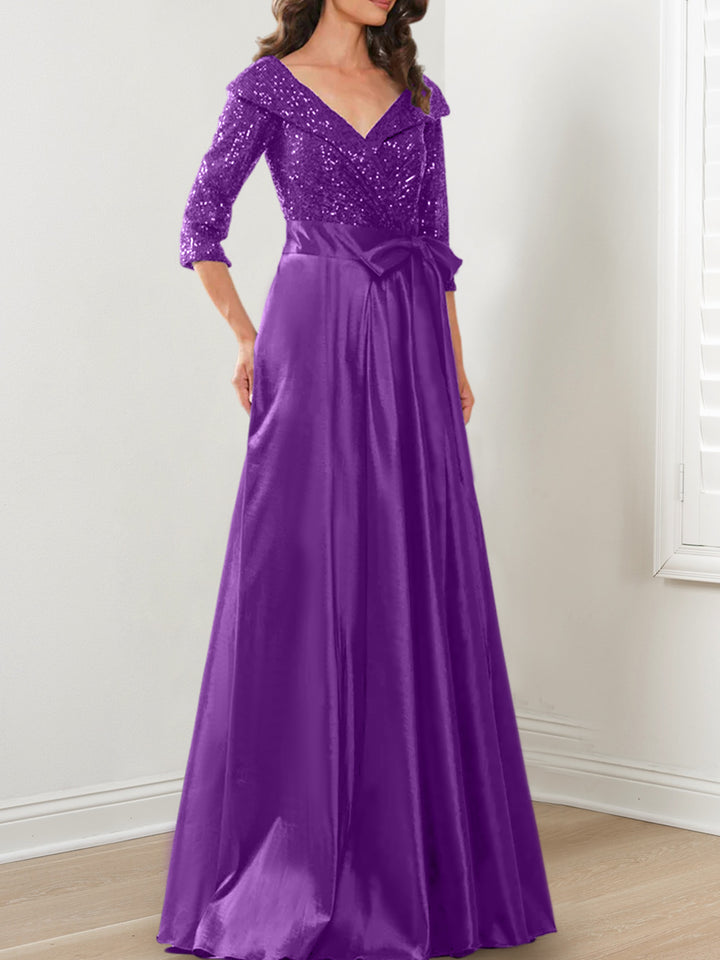 A-Line/Princess V-Neck Floor-Length Mother of the Bride Dresses