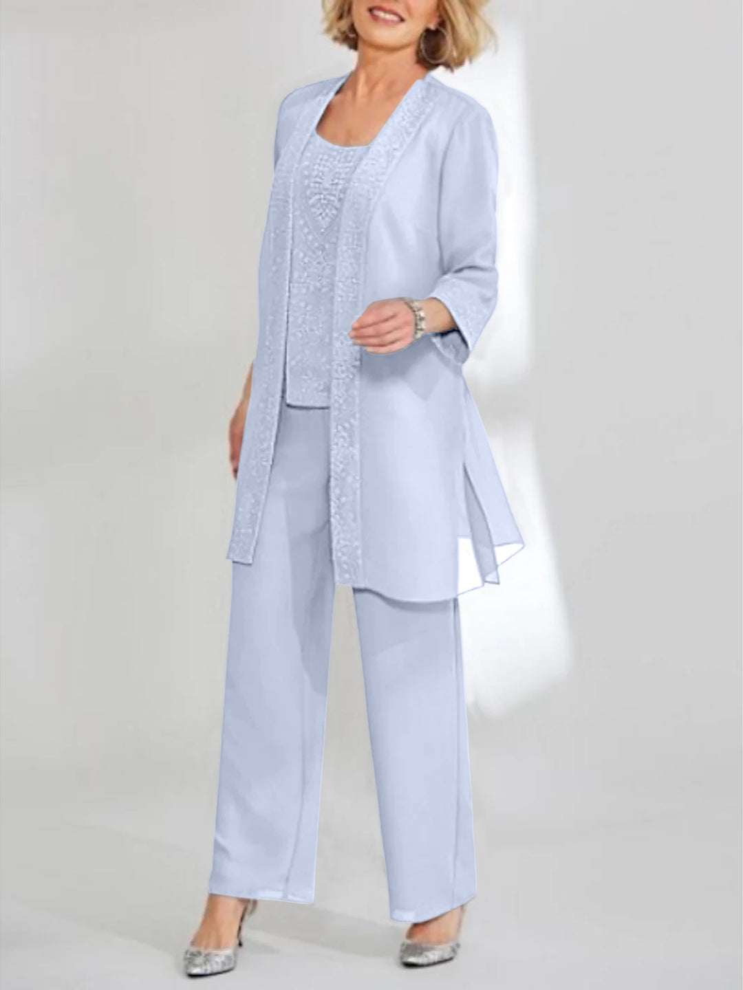 Chiffon Mother of the Bride Pantsuits with Jacket