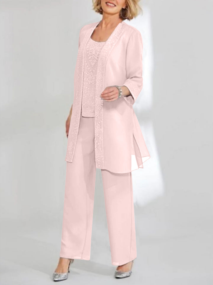 Chiffon Mother of the Bride Pantsuits with Jacket