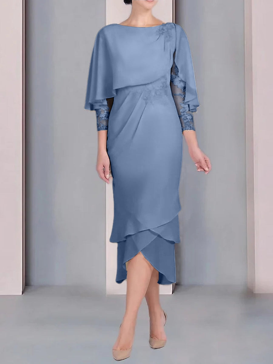 short steel blue dress David's Bridal F17019 Short Lace And Mesh Bridesmaid Dress Size 10 Steel Blue