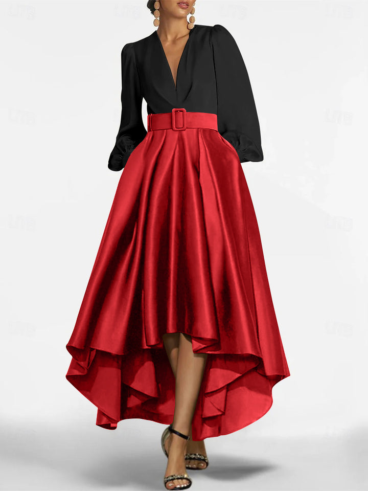 A-Line/Princess V-Neck Asymmetrical Mother Of The Bride Dresses With Belt