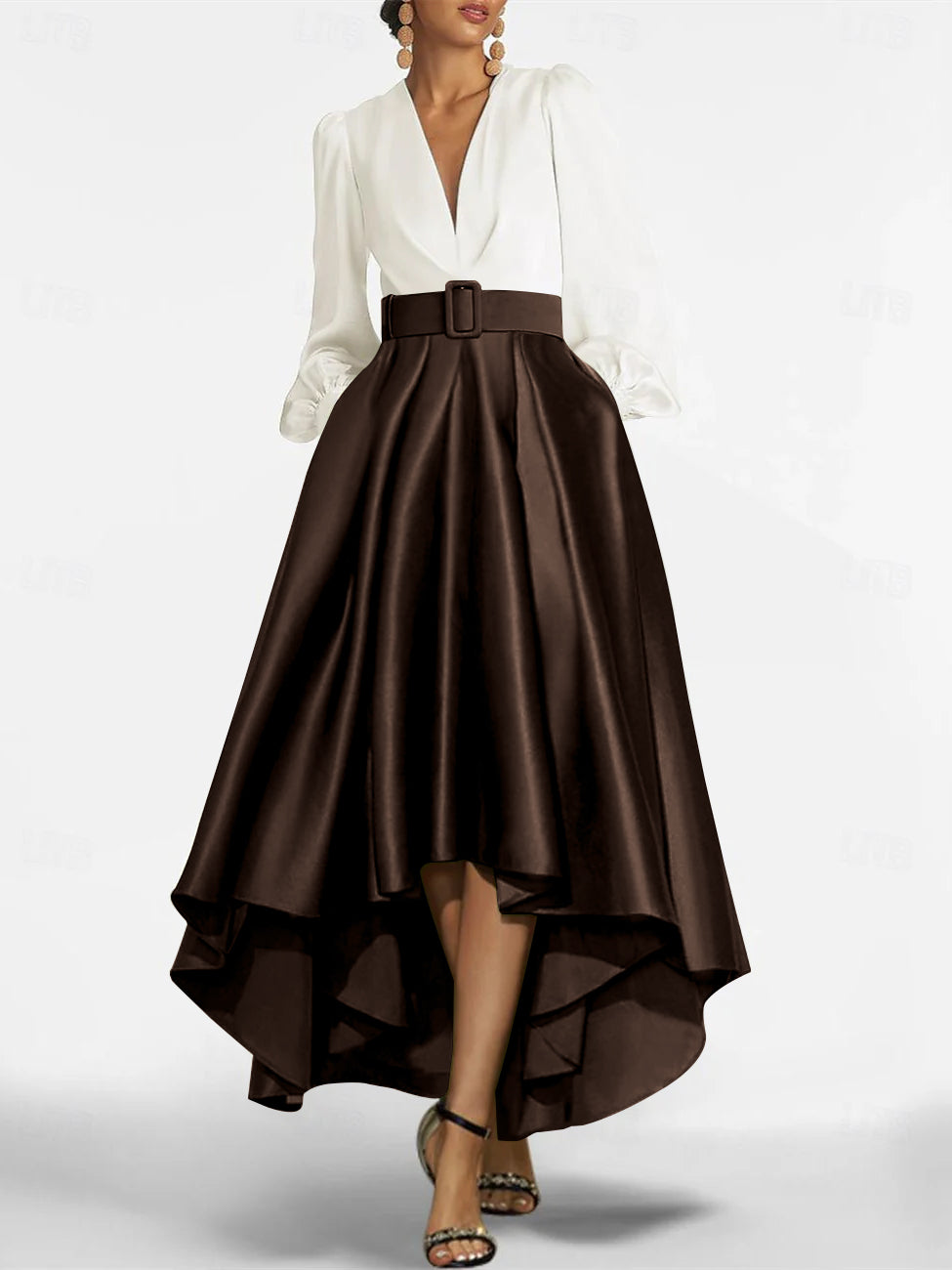 A-Line/Princess V-Neck Asymmetrical Mother Of The Bride Dresses With Belt