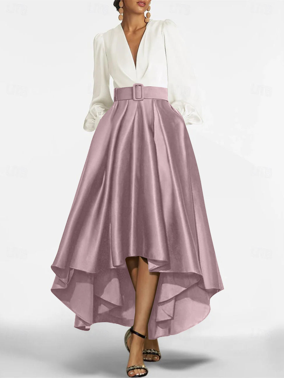 A-Line/Princess V-Neck Asymmetrical Mother Of The Bride Dresses With Belt
