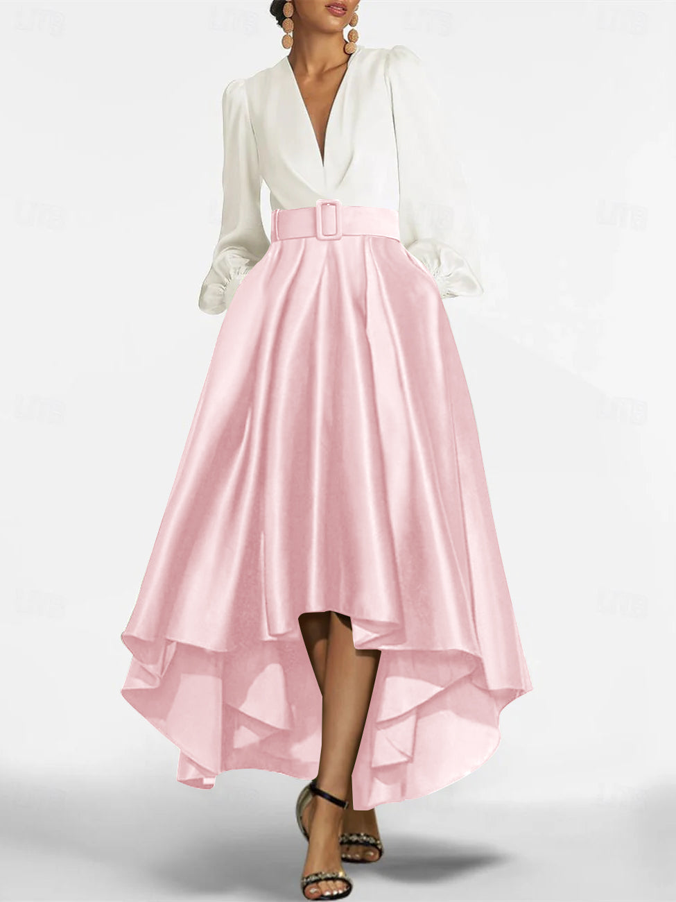 A-Line/Princess V-Neck Asymmetrical Mother Of The Bride Dresses With Belt