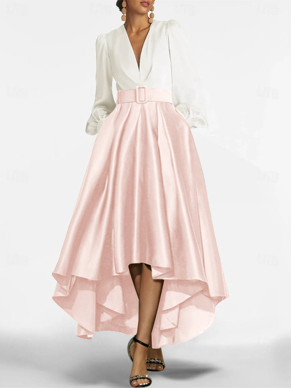 A-Line/Princess V-Neck Asymmetrical Mother Of The Bride Dresses With Belt