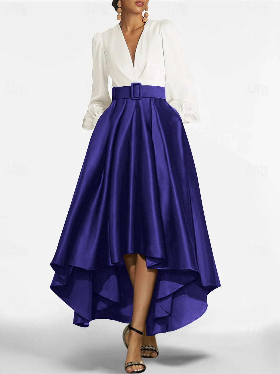A-Line/Princess V-Neck Asymmetrical Mother Of The Bride Dresses With Belt
