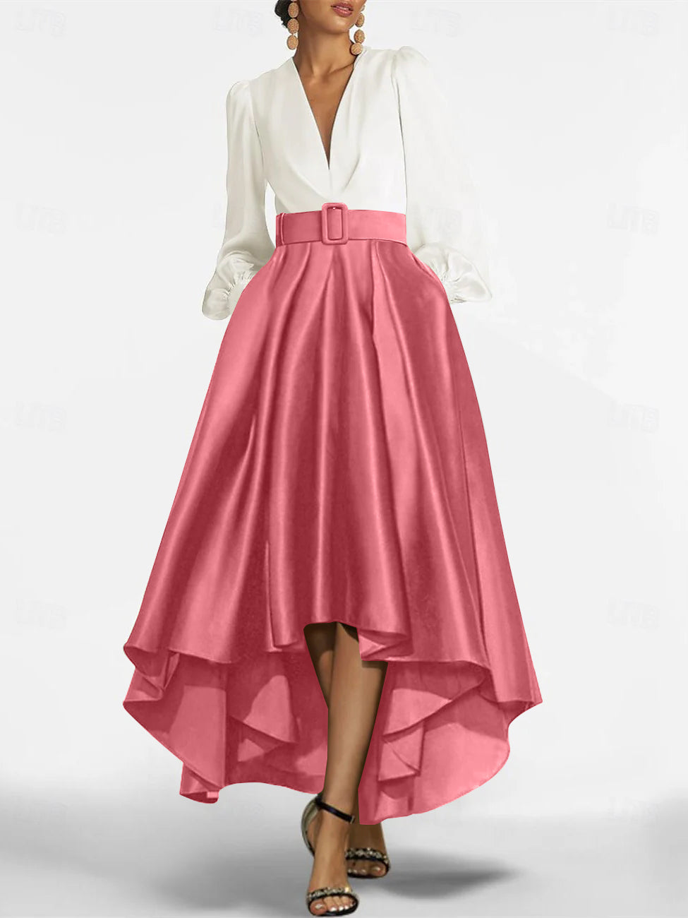 A-Line/Princess V-Neck Asymmetrical Mother Of The Bride Dresses With Belt