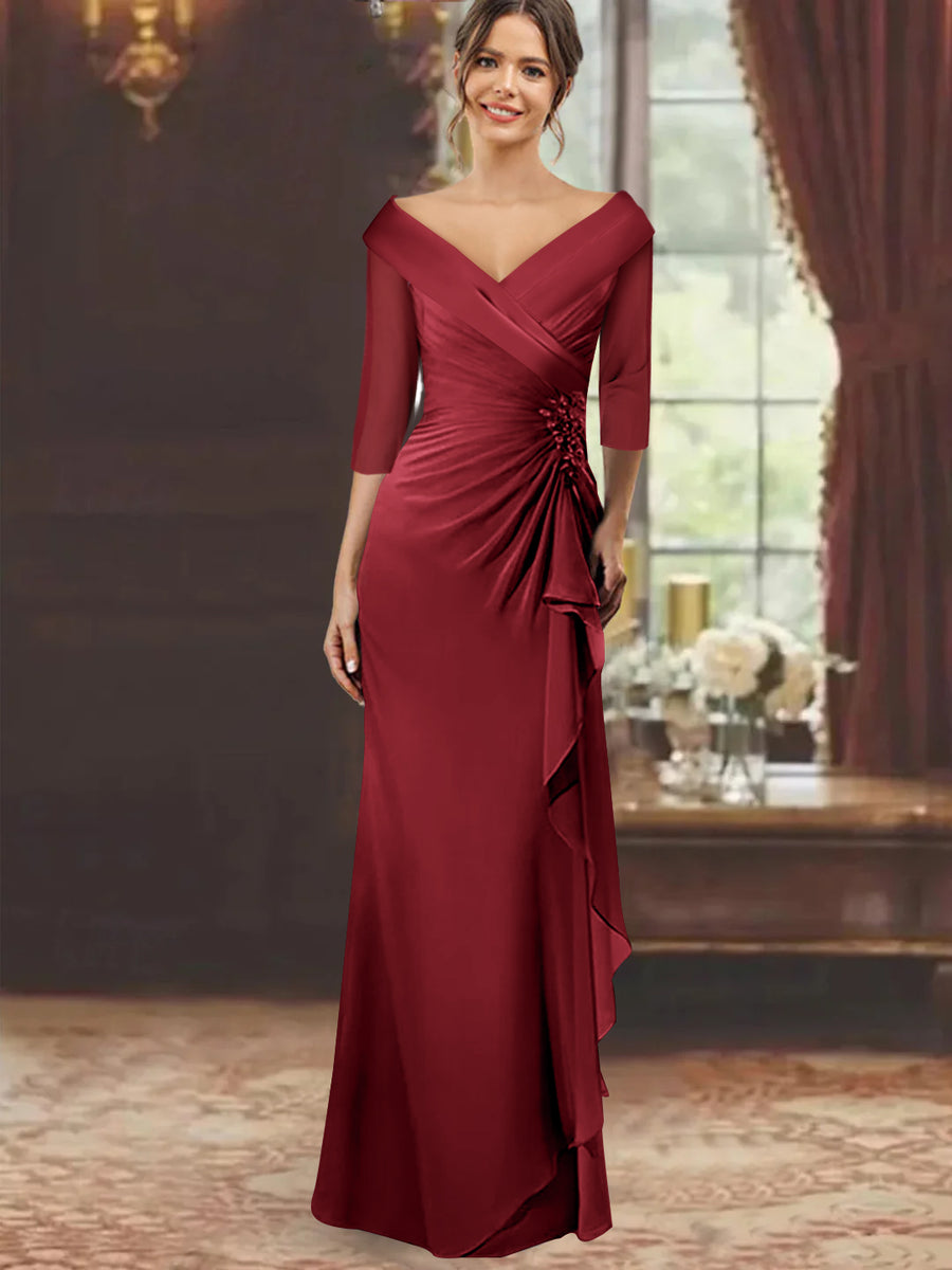 Burgundy Mother of the Bride & Groom Dresses | Mondressy Burgundy Mother of the Bride & Groom Dresses | Mondressy
