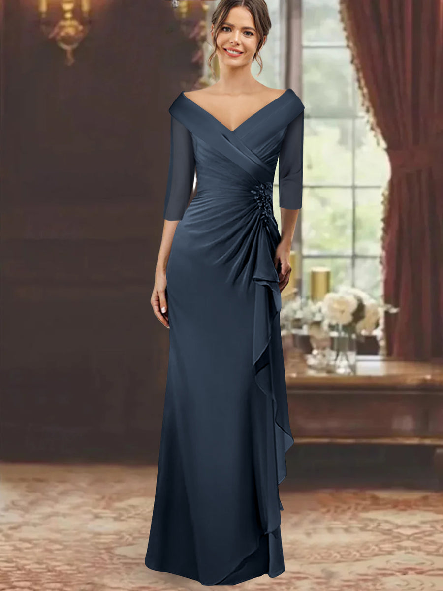 Navy Blue Mother of the Bride & Groom Dresses | Mondressy Navy Blue Mother of the Bride & Groom Dresses | Mondressy