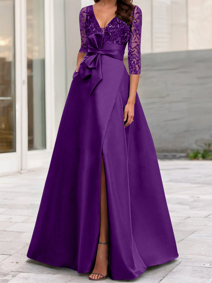 a line princess v neck floor length ruffles satin dresses A-Line/Princess V-Neck Sleeveless Floor-Length Mother of the Bride Dresses With Ruffles & Wrap Pearl Pink