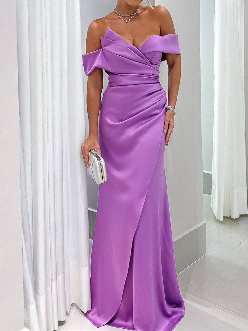 Mermaid/Trumpet Sweetheart Sleeveless Floor-Length Mother of the Bride Dresses with Pure Color