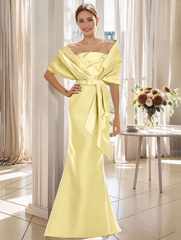 Dusty Blue Formal Evening Dresses Mermaid for Women Elegant Sheath/Column Floor Length Wedding Guest Party Gown, Champagne Dusty Blue Formal Evening Dresses Mermaid for Women Elegant Sheath/Column Floor Length Wedding Guest Party Gown, Champagne