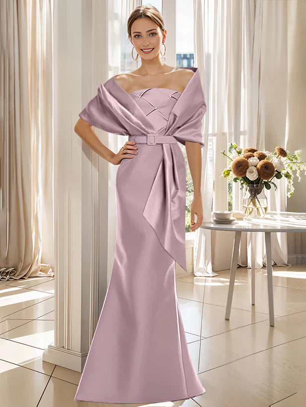 Trumpet 2 Pieces Floor-Length Mother of the Bride & Groom Dresses