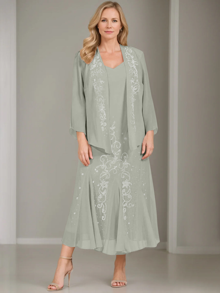 plus size mother of the groom dress with jacket