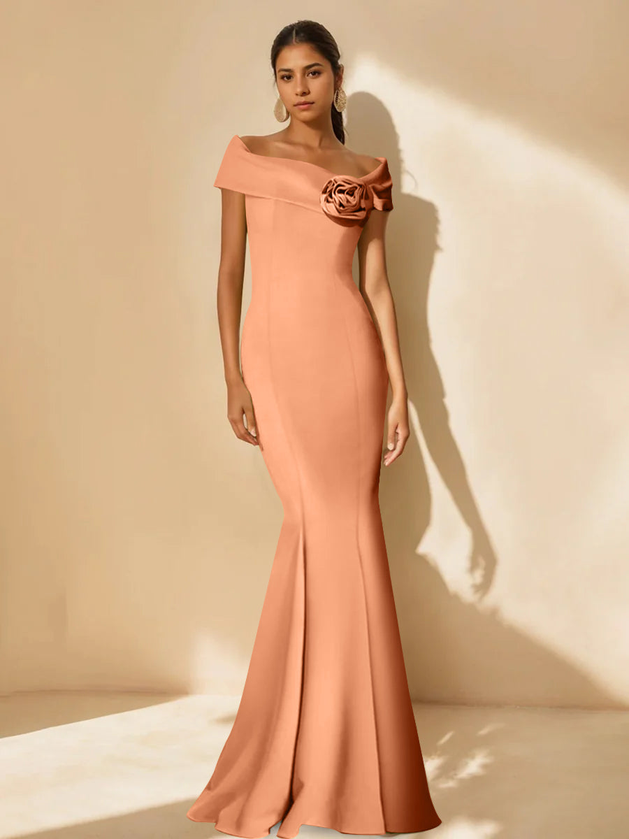 salmon mermaid dress Azazie Taj
