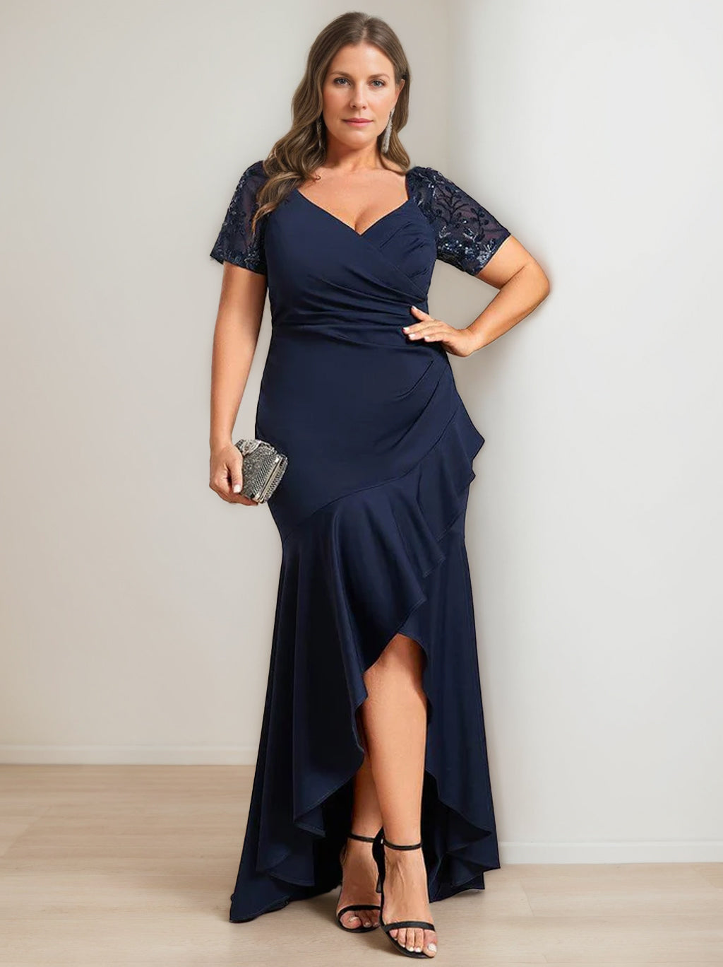 green emerald velvet dress Amazon.com: 2 Pieces Navy-Blue Mother of The Groom Dresses for Women 3/4  Sleeves Floral Lace Maxi Formal Gown with Jacket, US 16 : Clothing, Shoes &  Jewelry