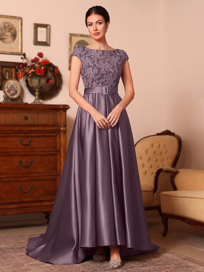 Sheath/Column One-Shoulder Chiffon Mother of the Bride Dresses Floor-Length Sleeveless with Pleats Ruffles main image 0