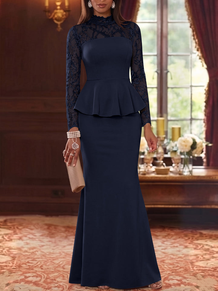 A-Line/Princess Half Sleeves Ankle Length Rose Lace Applique Mother Of The Bride Dresses  & Groom With Pockets