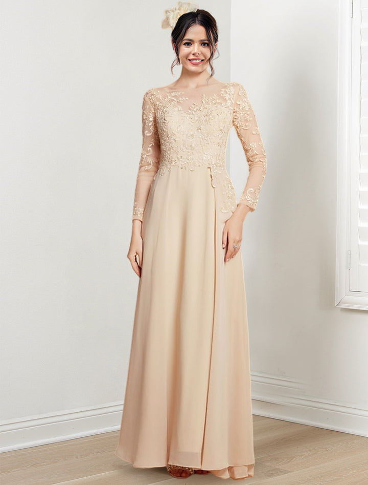 A-Line/Princess Jewel Neck Mother of the Bride Dresses