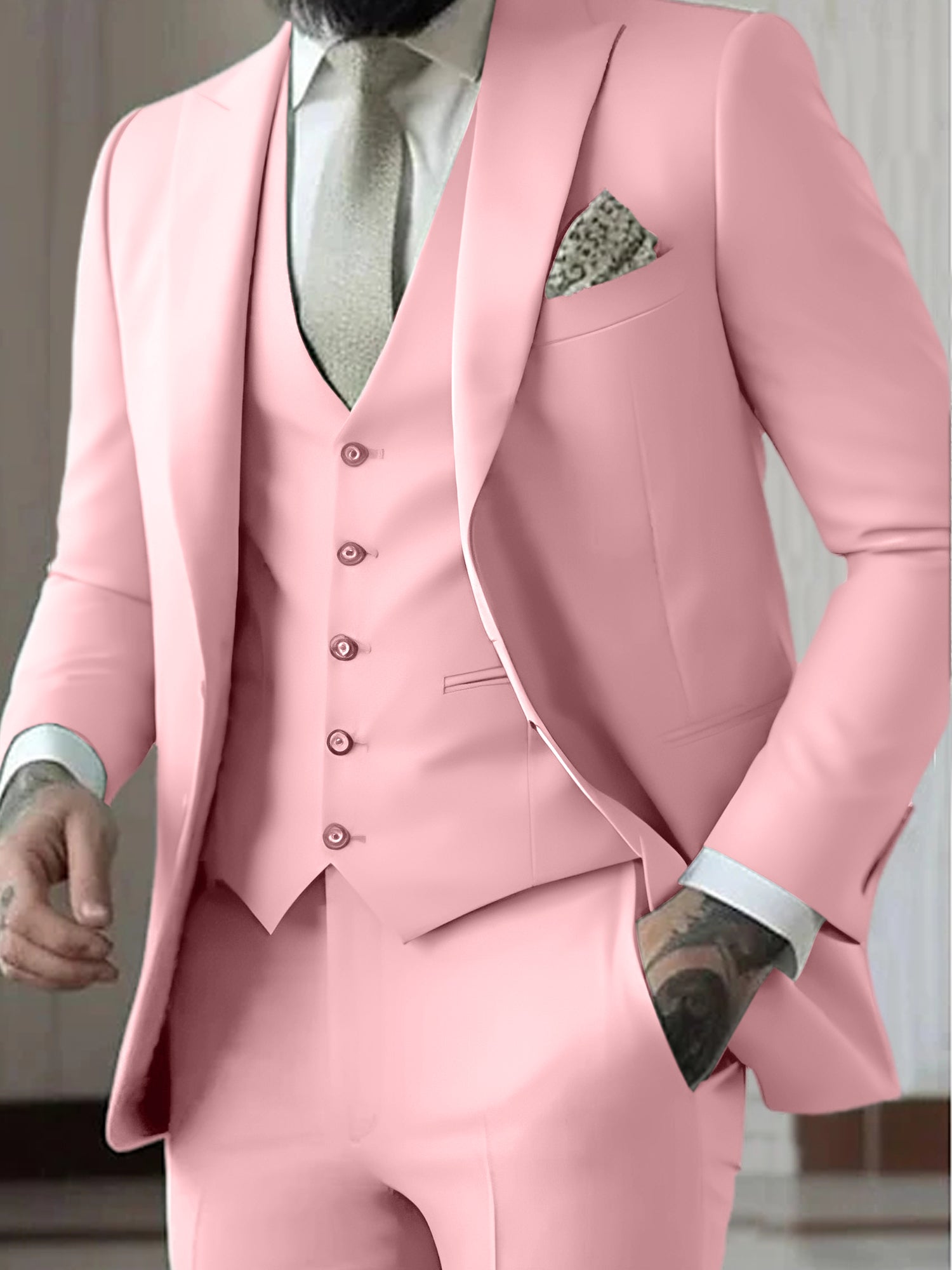 Men's Chic Single Breasted One-Button 3 Pieces Shawl Lapel Wedding Prom Suits main image 0