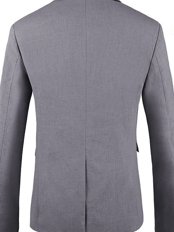 Men's Linen Blazer Fashion Casual Regular Tailored Fit Single Breasted Two-buttons Blazer Jacket Light Blue Men's Linen Blazer Fashion Casual Regular Tailored Fit Single Breasted Two-buttons Blazer Jacket Light Blue