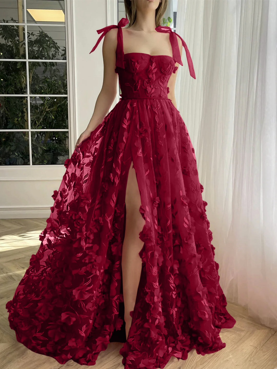long red dress with straps Velvi - Sutton Slip Dress - Red - Final Sale