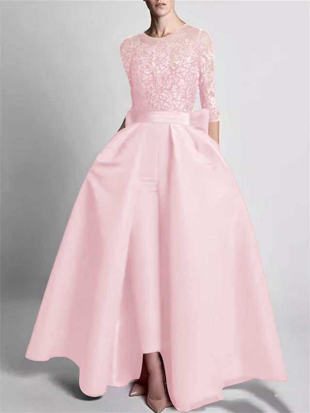 Jumpsuits Off-the-Shoulder 3/4 Length Sleeve Floor-Length Evening Dresses
