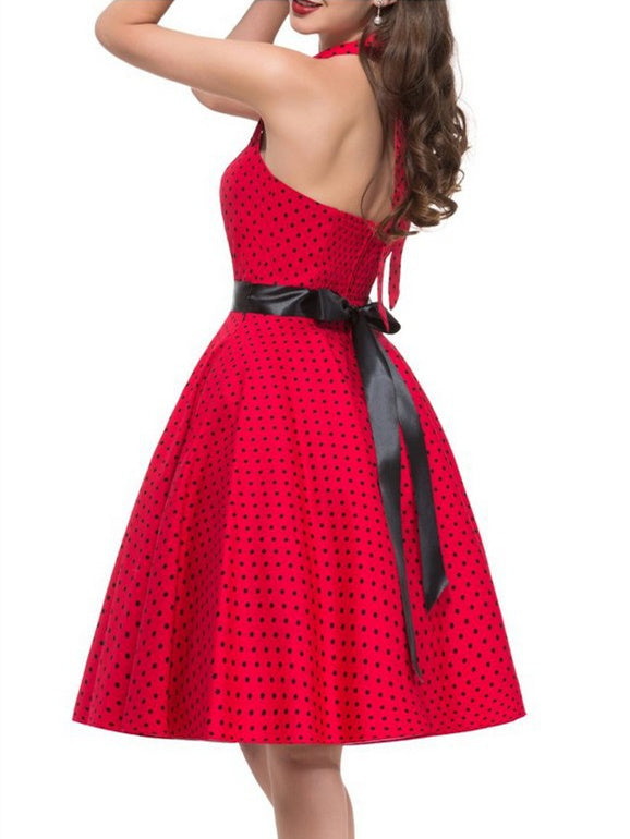 Women's Vintage Dresses Printing Dress Square Neck Sleeveless Mini Dress, S / Red Women's Vintage Dresses Printing Dress Square Neck Sleeveless Mini Dress, S / Red