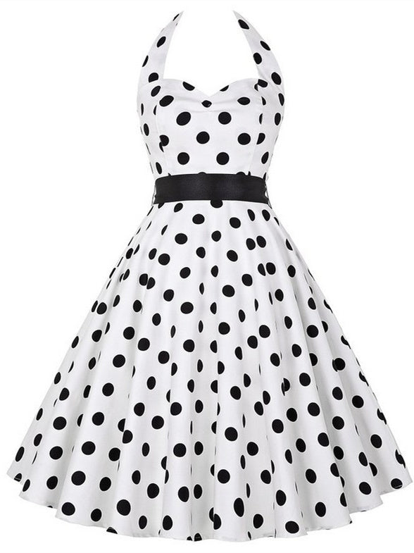 Women's Vintage Dresses Printing Dress Square Neck Sleeveless Mini Dress, S / White