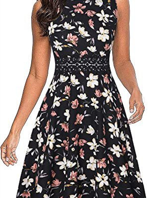 Short/Mini Polyester Scoop Neck Sleeveless Printing Women's Vintage Dresses