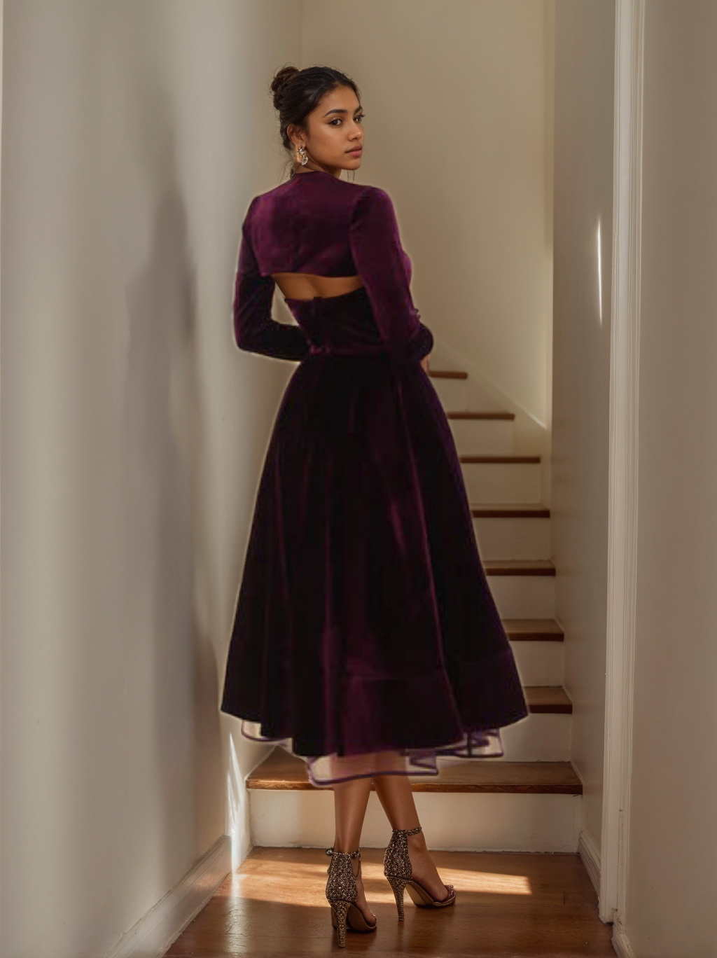 A-Line/Princess Sweetheart Tea-Length Velvet Cocktail Dresses with Jacket, As Pic A-Line/Princess Sweetheart Tea-Length Velvet Cocktail Dresses with Jacket, As Pic