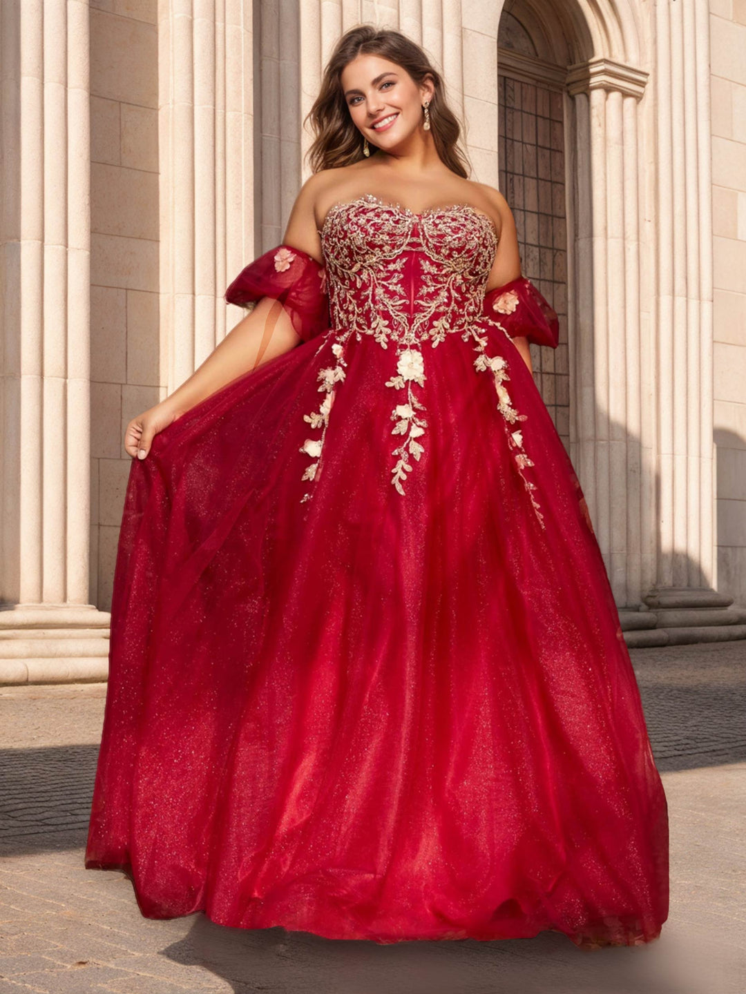 Ball Gown Windsor Plus Size Homecoming Dresses LaDivine CD845C Long Beaded Prom Formal Plus Size Dress Ball Gown Windsor Plus Size Homecoming Dresses LaDivine CD845C Long Beaded Prom Formal Plus Size Dress