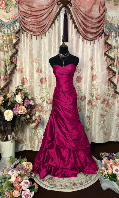 A-Line/Princess Sweetheart Sleeveless Floor-Length Taffeta Lace Prom Dresses with Ruffles & Appliques main image 1