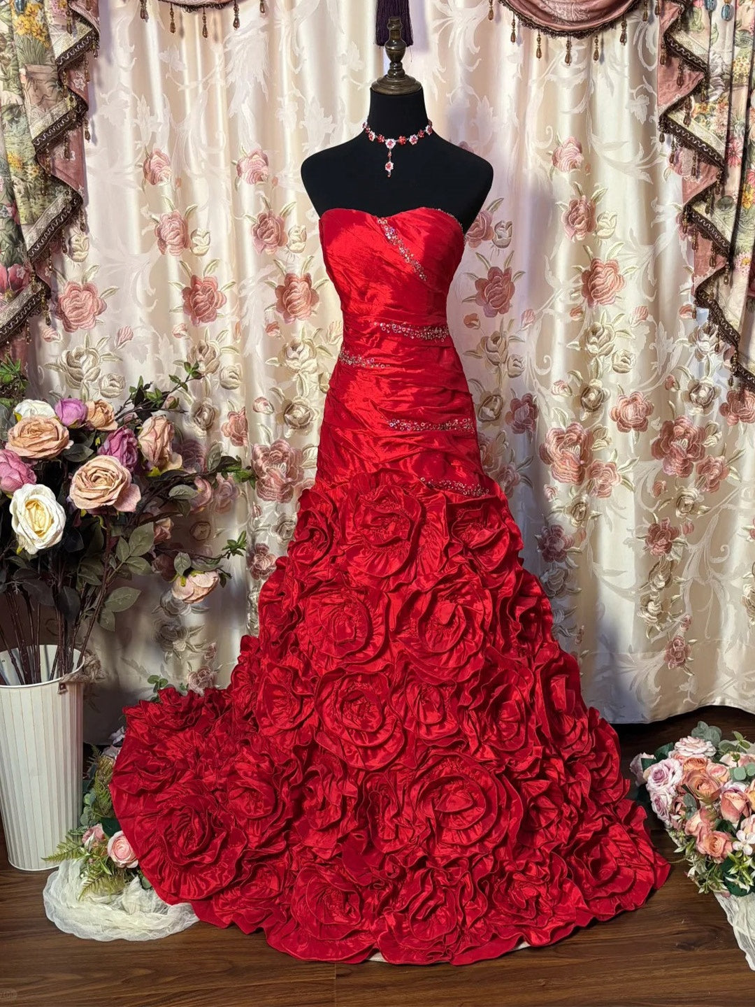 A-Line/Princess Sweetheart Sleeveless Floor-Length Taffeta Prom Dresse