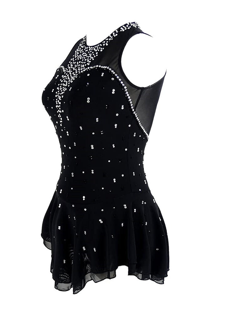 Figure Skating Dress Women's Girls' Ice Dancewear Crystal/Rhinestone Sleeveless Ice Skating Dress