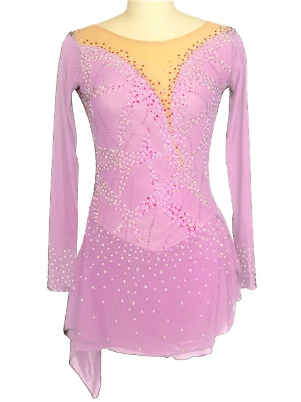 Figure Skating Dress Women's Girls' Ice Dancewear Spandex Crystal/Rhinestone Skating Dress